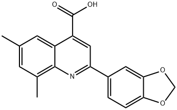 2-(1,3-BENZODIOXOL-5-YL)-6,8-DIMETHYLQUINOLINE-4-CARBOXYLIC ACID Struktur