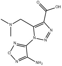 1-(4-Amino-1,2,5-oxadiazol-3-yl)-5-[(dimethyl-amino)methyl]-1H-1,2,3-triazole-4-c Struktur