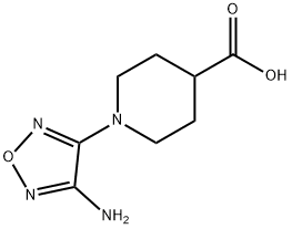 1-(4-Amino-1,2,5-oxadiazol-3-yl)piperidine-4-carboxylic acid Struktur