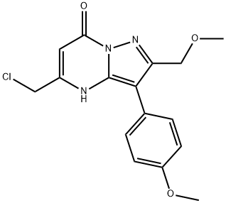 5-(Chloromethyl)-2-(methoxymethyl)-3-(4-methoxyphenyl)pyrazolo[1,5-a]pyrimidin-7( Struktur