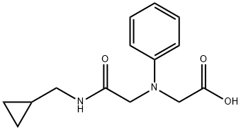 [{2-[(cyclopropylmethyl)amino]-2-oxoethyl}(phenyl)amino]acetic acid Struktur