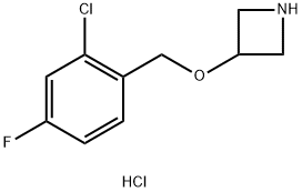 3-[(2-chloro-4-fluorobenzyl)oxy]azetidine hydrochloride Struktur