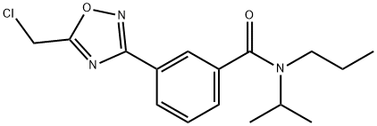 3-[5-(chloromethyl)-1,2,4-oxadiazol-3-yl]-N-isopropyl-N-propylbenzamide Struktur