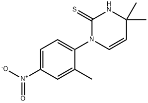 4,4-dimethyl-1-(2-methyl-4-nitrophenyl)-1,4-dihydropyrimidine-2-thiol Struktur