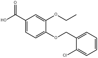 4-[(2-chlorobenzyl)oxy]-3-ethoxybenzoic acid Struktur