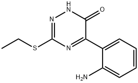 5-(2-aminophenyl)-3-(ethylthio)-1,2,4-triazin-6(1H)-one Struktur