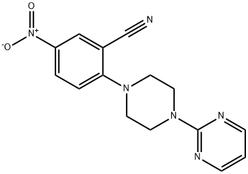 5-nitro-2-(4-pyrimidin-2-ylpiperazin-1-yl)benzonitrile Struktur