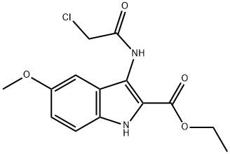 ethyl 3-[(chloroacetyl)amino]-5-methoxy-1H-indole-2-carboxylate Struktur