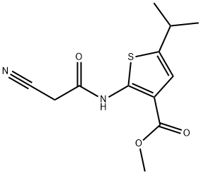 methyl 2-[(cyanoacetyl)amino]-5-isopropylthiophene-3-carboxylate Struktur