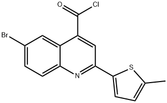 6-bromo-2-(5-methyl-2-thienyl)quinoline-4-carbonyl chloride Struktur