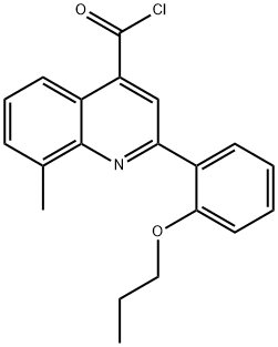 8-methyl-2-(2-propoxyphenyl)quinoline-4-carbonyl chloride Struktur