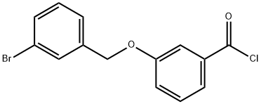 3-[(3-bromobenzyl)oxy]benzoyl chloride Struktur