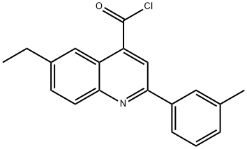 6-ethyl-2-(3-methylphenyl)quinoline-4-carbonyl chloride Struktur