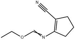 ethyl (2-cyanocyclopent-1-en-1-yl)imidoformate Struktur