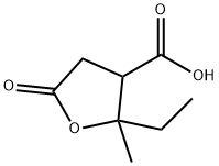 2-Ethyl-2-methyl-5-oxo-tetrahydro-furan-3-carboxylic acid Struktur