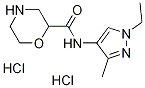 Morpholine-2-carboxylic acid (1-ethyl-3-methyl-1H-pyrazol-4-yl)-amide dihydrochloride Struktur