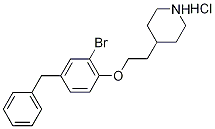 4-[2-(4-Benzyl-2-bromophenoxy)ethyl]piperidinehydrochloride Struktur