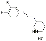 3-[2-(3,4-Difluorophenoxy)ethyl]piperidinehydrochloride Struktur