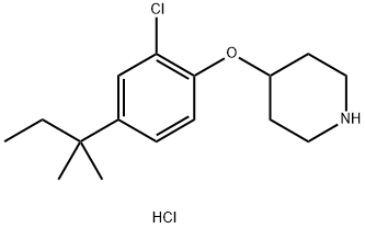 4-[2-Chloro-4-(tert-pentyl)phenoxy]piperidinehydrochloride Struktur