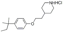 4-{2-[4-(tert-Pentyl)phenoxy]ethyl}piperidinehydrochloride Struktur