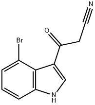 4-Bromo-3-cyanoacetylindol Struktur