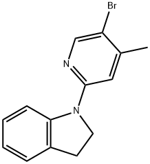 1-(5-Bromo-4-methyl-2-pyridinyl)indoline Struktur