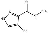 1H-pyrazole-5-carboxylic acid, 4-bromo-, hydrazide Struktur