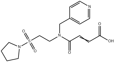 (2E)-4-Oxo-4-{(pyridin-4-ylmethyl)[2-(pyrrolidin-1-ylsulfonyl)ethyl]amino}but-2-enoic acid Struktur