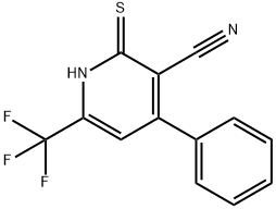 2-Mercapto-4-phenyl-6-(trifluoromethyl)-nicotinonitrile Struktur