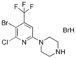 1'-(5-Bromo-6-chloro-4-(trifluoromethyl)pyridin-2-yl)piperazine hydrobromide Struktur