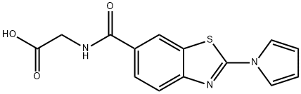 N-{[2-(1H-Pyrrol-1-yl)-1,3-benzothiazol-6-yl]-carbonyl}glycine Struktur