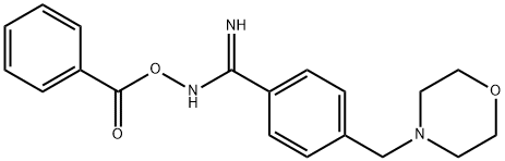 N-(Benzoyloxy)-4-(morpholin-4-ylmethyl)-benzenecarboximidamide Struktur