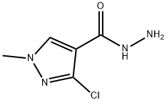 3-Chloro-1-methyl-1H-pyrazole-4-carbohydrazide Struktur