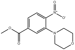 Methyl 3-(morpholin-4-yl)-4-nitrobenzoate Struktur