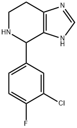 4-(3-Chloro-4-fluorophenyl)-4,5,6,7-tetrahydro-3H-imidazo[4,5-c]pyridine Struktur