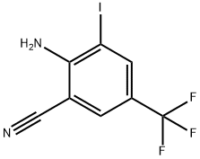 2-Amino-3-iodo-5-(trifluoromethyl)-benzenecarbonitrile Struktur