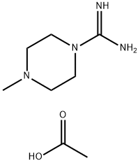 4-Methylpiperazine-1-carboxamidinium acetate Struktur