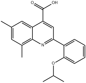 2-(2-ISOPROPOXYPHENYL)-6,8-DIMETHYLQUINOLINE-4-CARBOXYLIC ACID Struktur