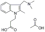 3-(3-DIMETHYLAMINOMETHYL-2-METHYL-INDOL-1-YL)-PROPIONIC ACID ACETATE Struktur