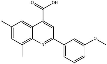 2-(3-METHOXYPHENYL)-6,8-DIMETHYLQUINOLINE-4-CARBOXYLIC ACID Struktur