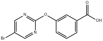 3-[(5-bromopyrimidin-2-yl)oxy]benzoic acid Struktur