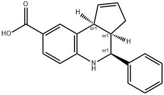 (3aR,4S,9bS)-4-phenyl-3a,4,5,9b-tetrahydro-3H-cyclopenta[c]quinoline-8-carboxylic Struktur