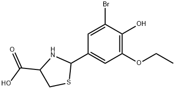 2-(3-Bromo-5-ethoxy-4-hydroxyphenyl)-1,3-thiazolidine-4-carboxylic acid Struktur