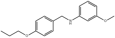 3-Methoxy-N-(4-propoxybenzyl)aniline Struktur