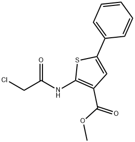 Methyl 2-[(chloroacetyl)amino]-5-phenylthiophene-3-carboxylate Struktur