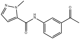 N-(3-Acetylphenyl)-1-methyl-1H-pyrazole-5-carboxamide Struktur