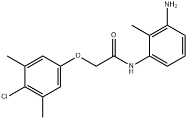 N-(3-Amino-2-methylphenyl)-2-(4-chloro-3,5-dimethylphenoxy)acetamide Struktur