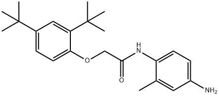 N-(4-Amino-2-methylphenyl)-2-[2,4-di(tert-butyl)-phenoxy]acetamide Struktur