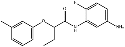 N-(5-Amino-2-fluorophenyl)-2-(3-methylphenoxy)-butanamide Struktur