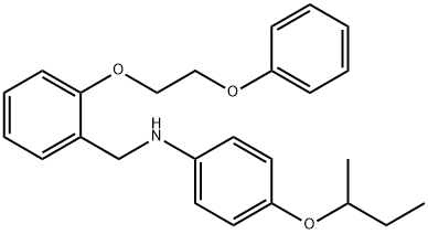 N-[4-(sec-Butoxy)phenyl]-N-[2-(2-phenoxyethoxy)-benzyl]amine Struktur